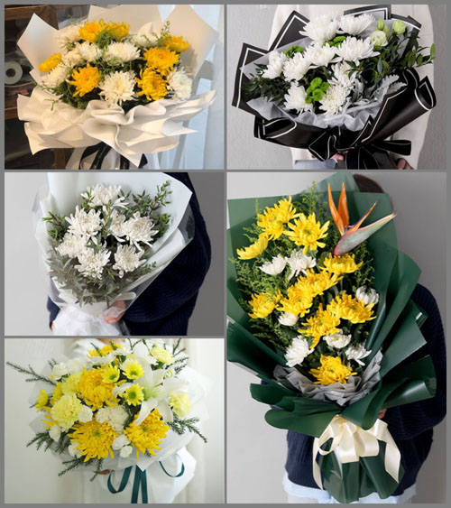 重庆开州区满月乡白事花束代送